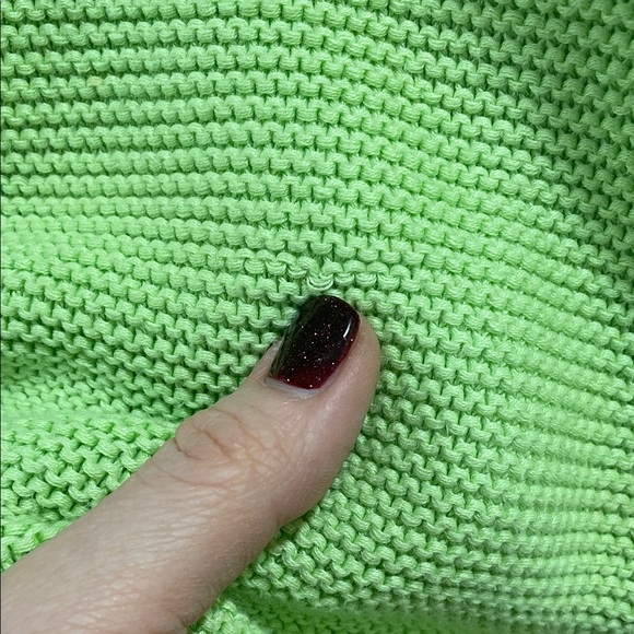 Lilly Pulitzer Lime Green Crew Neck Sweater Small As Is - Picture 3 of 7